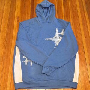 Boohooman Men's Blue Hoodie